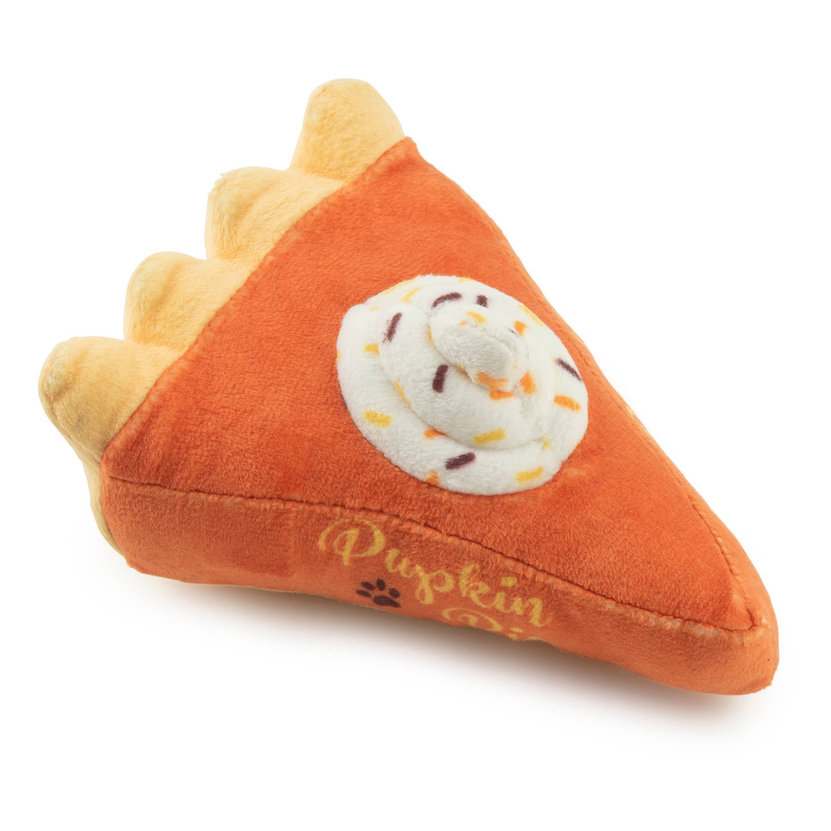 Pupkin Pie Slice Hallloween Fall 2026 Plush Squeaker Dog Toy