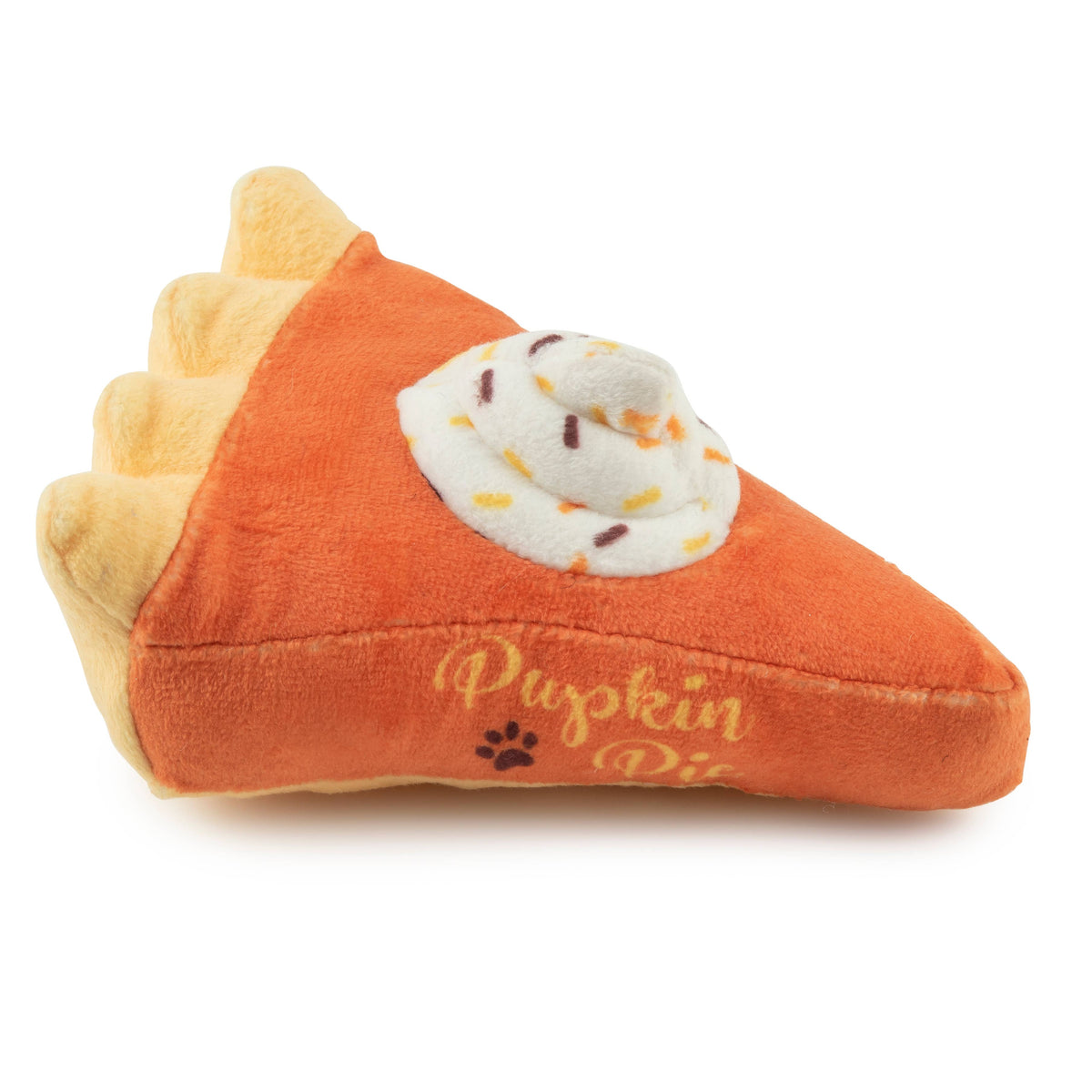 Pupkin Pie Slice Hallloween Fall 2026 Plush Squeaker Dog Toy