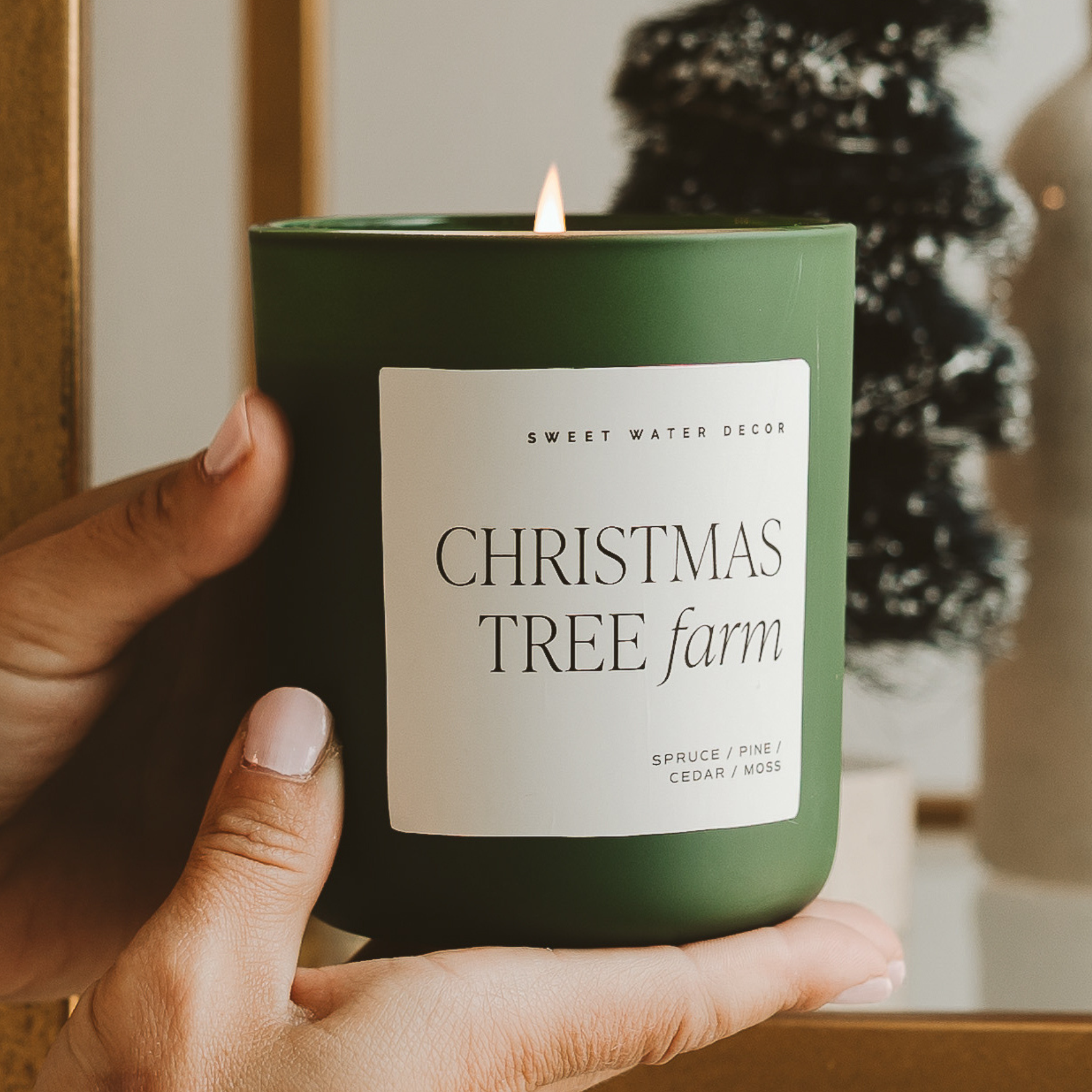 Christmas Tree Farm 15 oz Matte Soy Candle- Home Decor