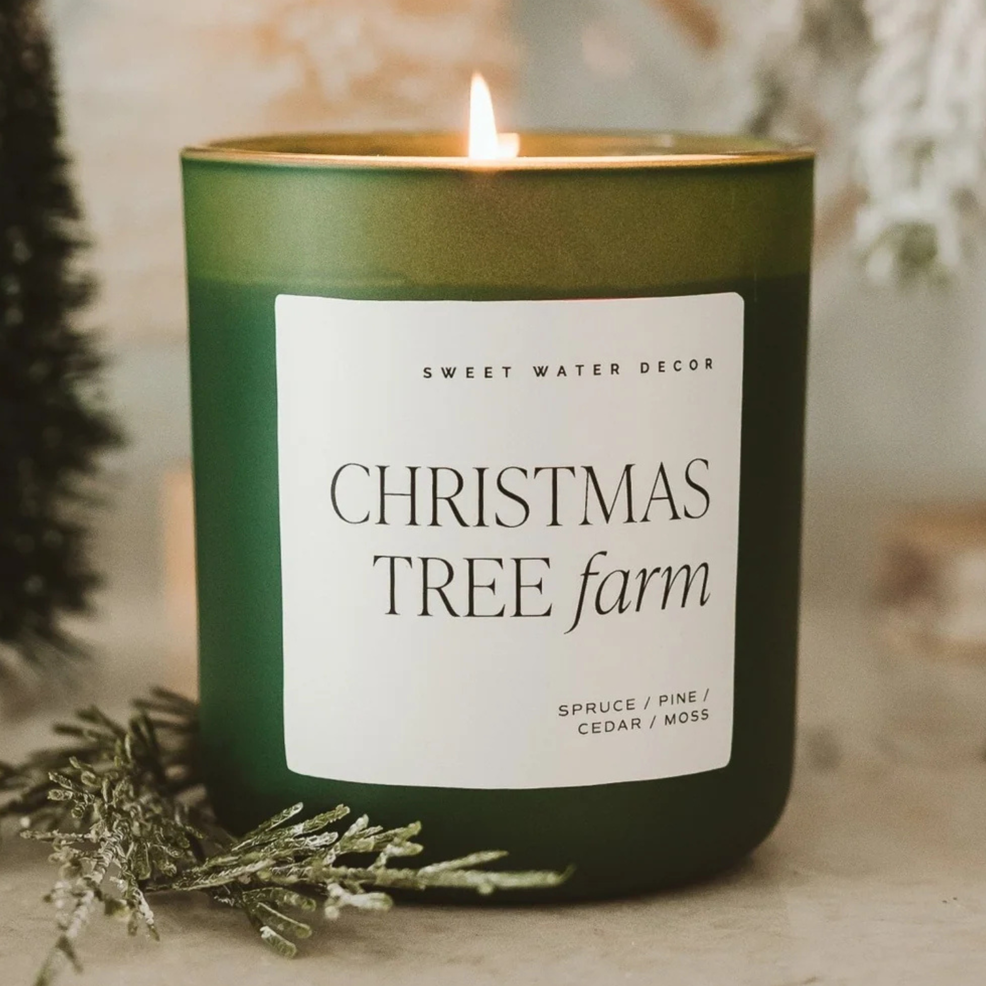 Christmas Tree Farm 15 oz Matte Soy Candle- Home Decor