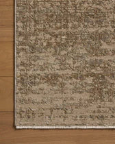 Textured area rug with a pattern on a wooden floor