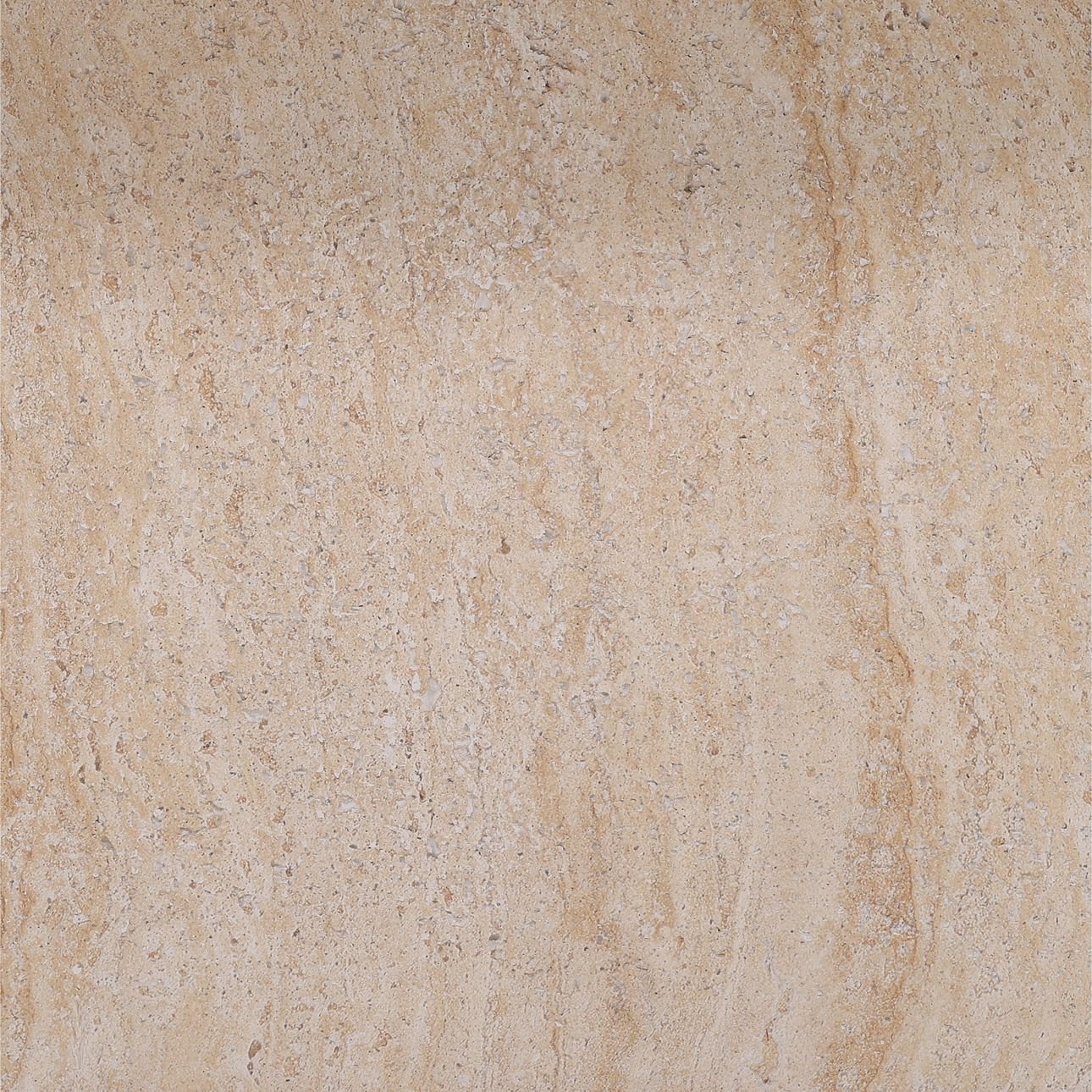 Close up of natural travertine stone texture in warm beige tones, porous limestone surface background for tile or decor
