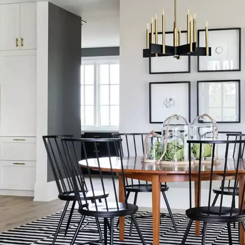 Abrams Chandelier: Minimalist Sophistication with Bold Contrast