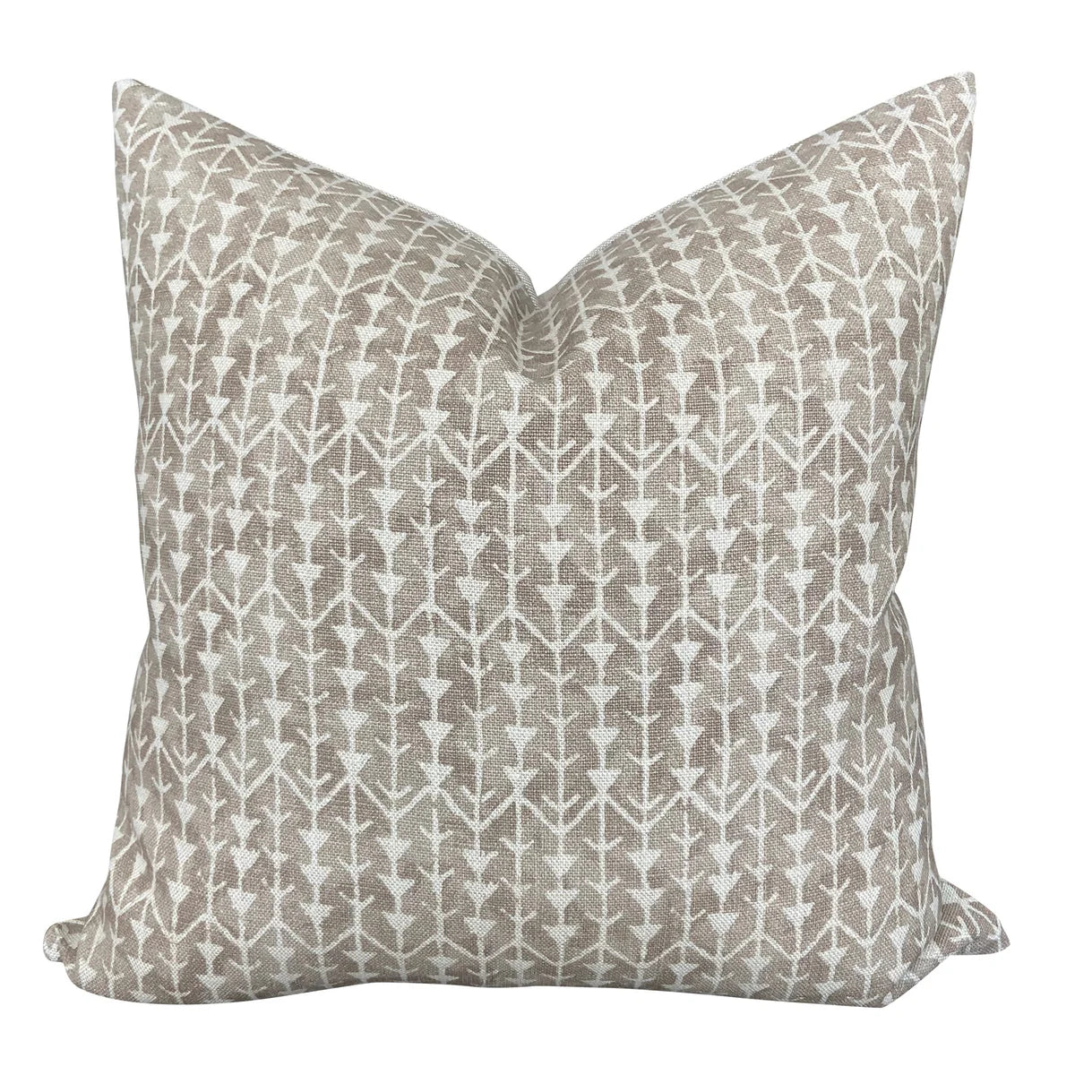 Decorative pillow with a geometric pattern on a white background