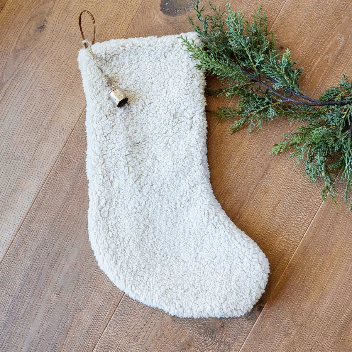 Christmas Stocking Sherpa Cream
