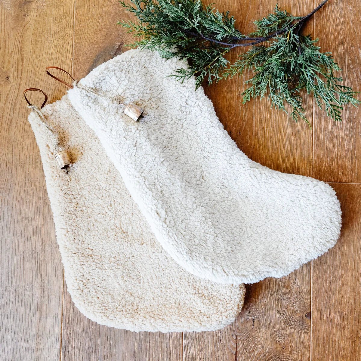 Christmas Stocking Sherpa Cream