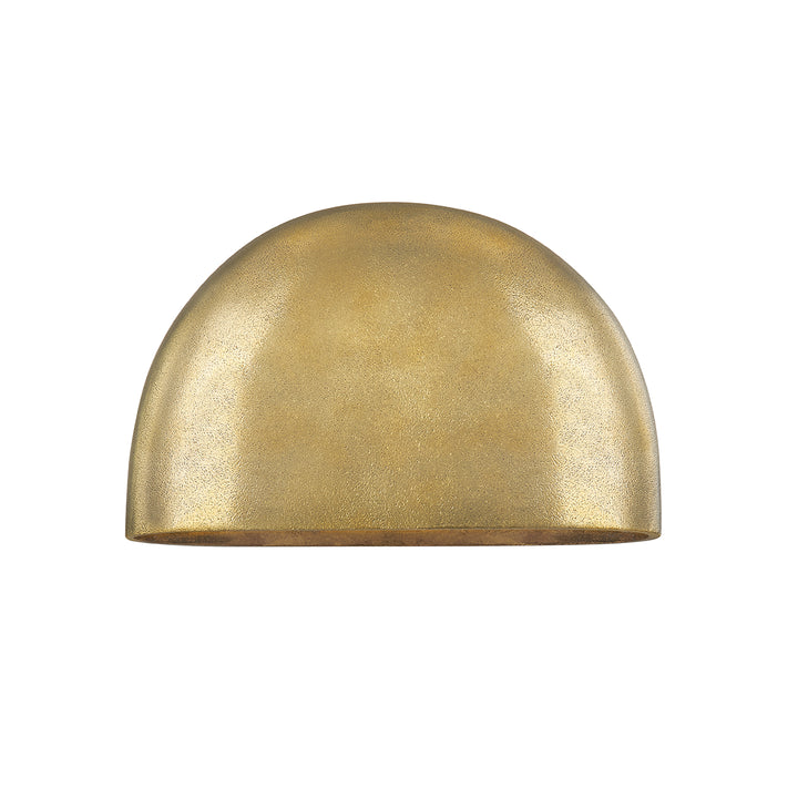 Gold dome-shaped object on a white background