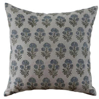 Decorative pillow with floral pattern on a beige background