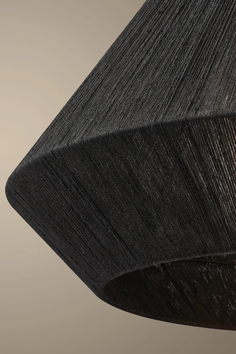 Close-up of a textured black surface with a neutral background