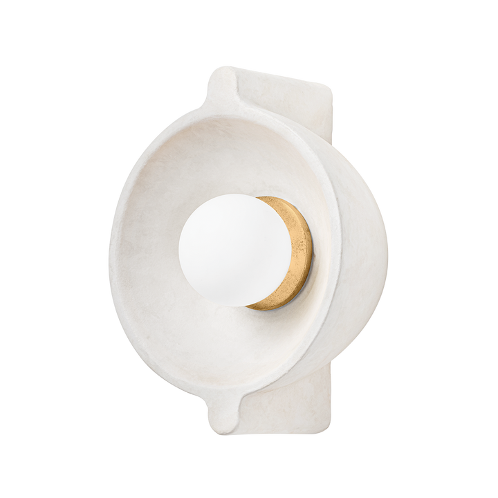 White ceramic teapot with wooden handle on a white background