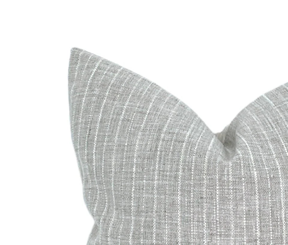 Silver Stripe Pillow Cover