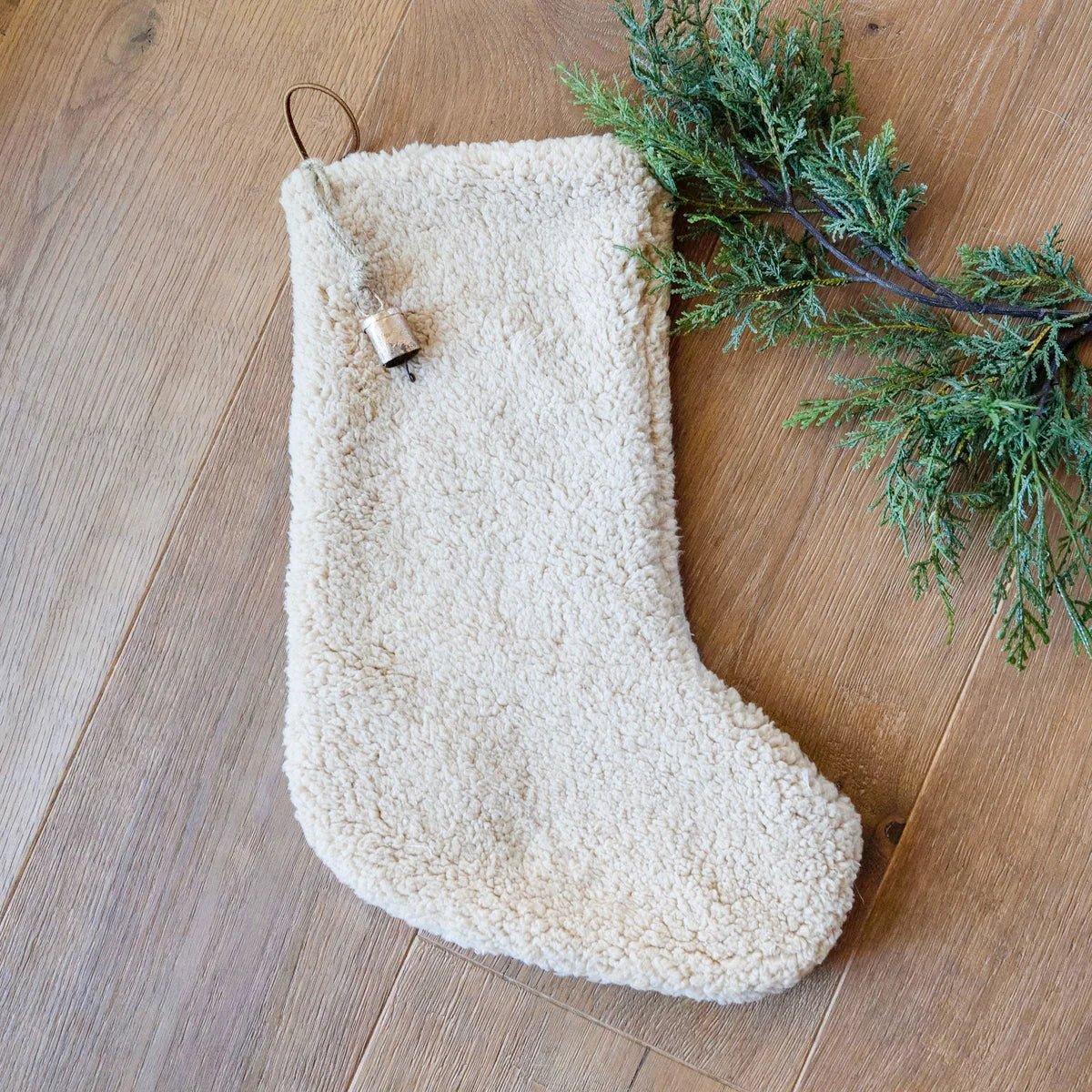Christmas Stocking Sherpa Tan