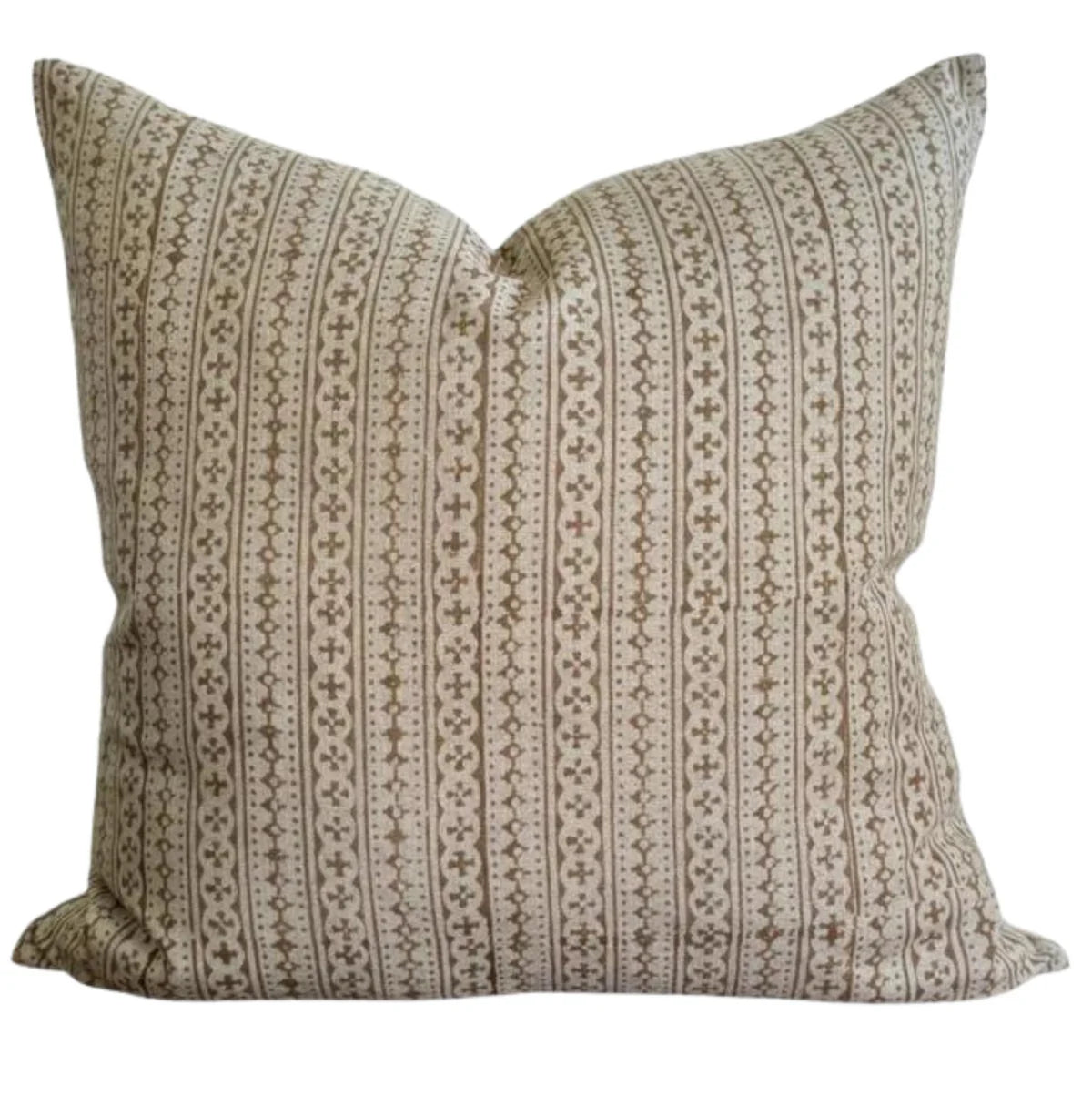 Patterned pillow on a white background