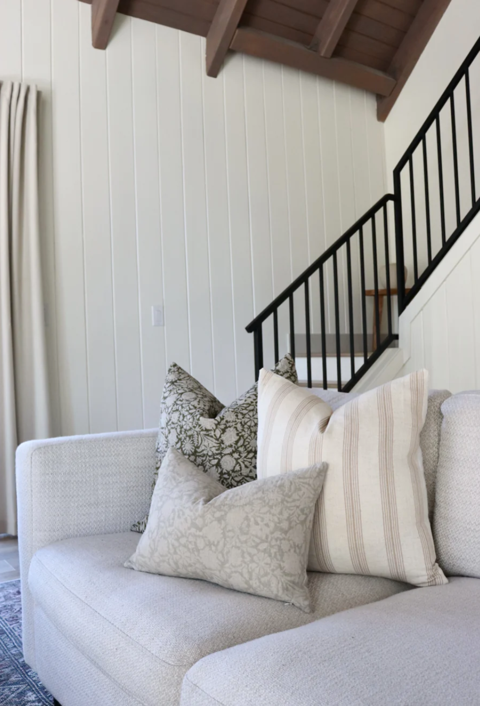 Add Elegance to Your Space with the Hand-Blocked Laurel Pillow Cover